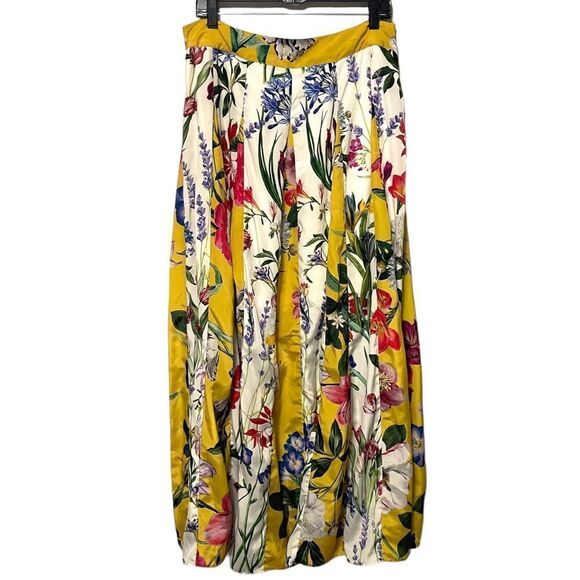 Anthropologie ROCOCO SAND Revolve Aprile Floral Yellow Maxi Skirt - Picture 2 of 12
